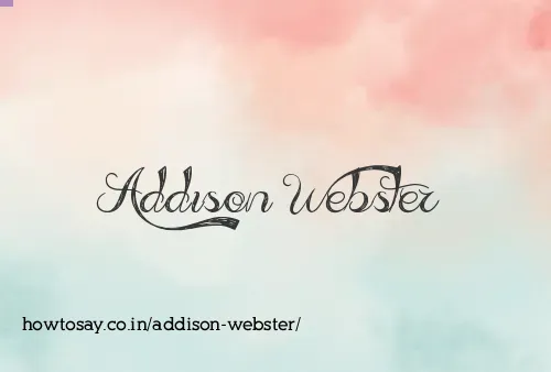 Addison Webster