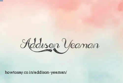 Addison Yeaman