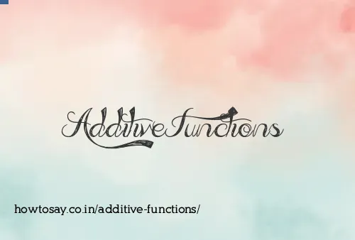 Additive Functions