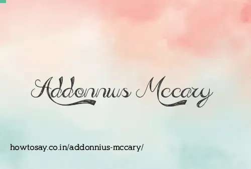 Addonnius Mccary