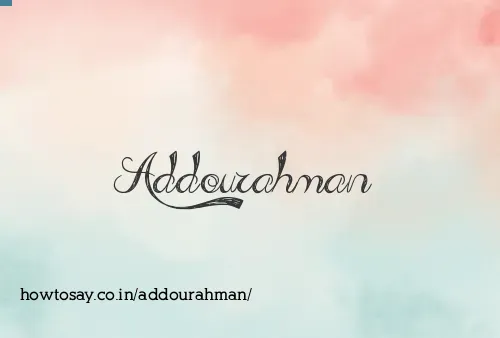 Addourahman