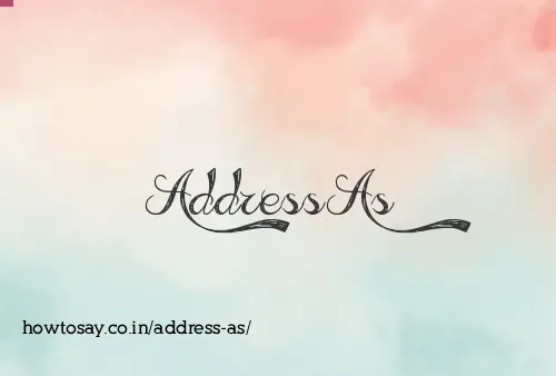 Address As