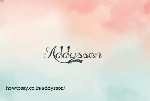 Addysson