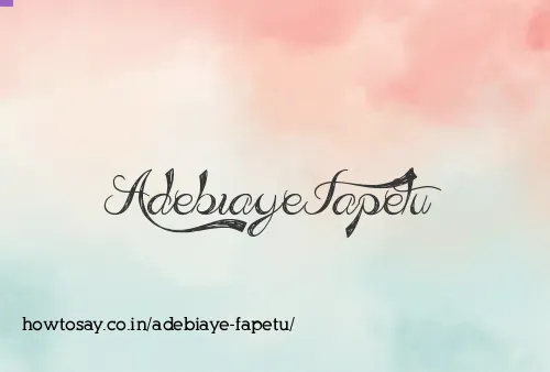 Adebiaye Fapetu