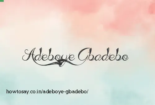 Adeboye Gbadebo