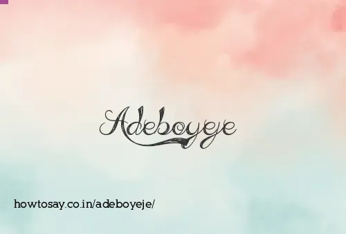 Adeboyeje