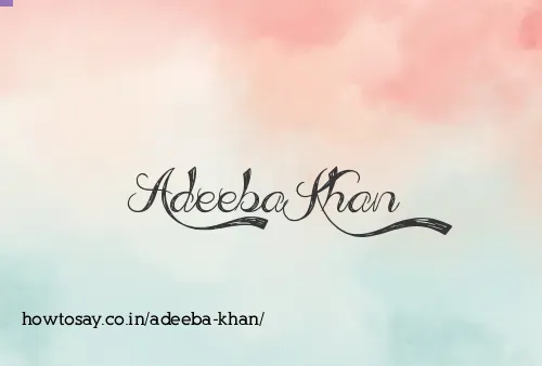 Adeeba Khan