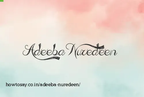 Adeeba Nuredeen
