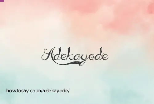 Adekayode