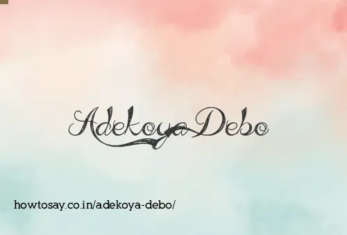 Adekoya Debo