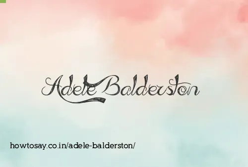 Adele Balderston