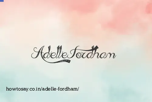 Adelle Fordham