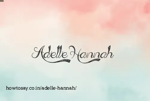 Adelle Hannah