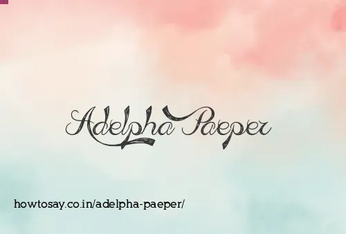 Adelpha Paeper