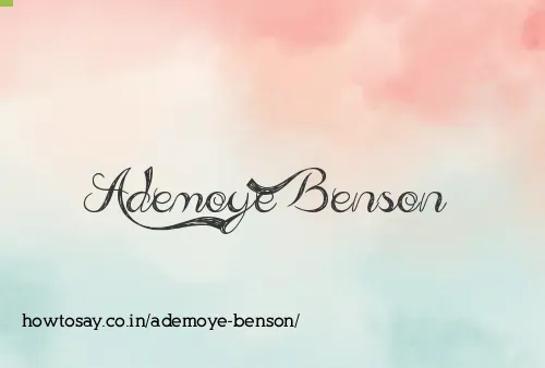 Ademoye Benson