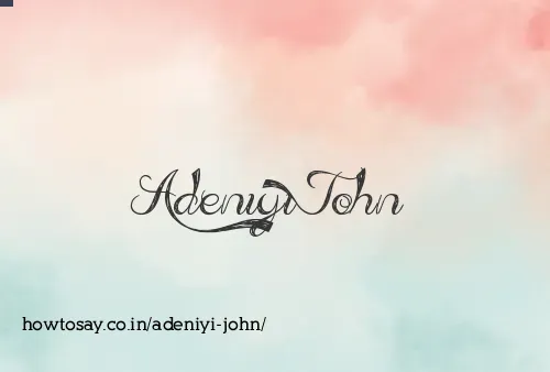 Adeniyi John