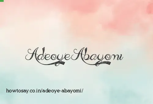 Adeoye Abayomi