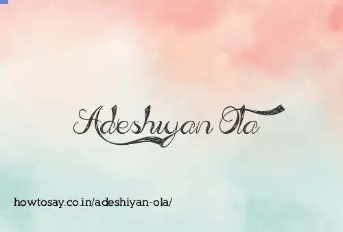Adeshiyan Ola