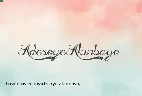 Adesoye Akinbayo