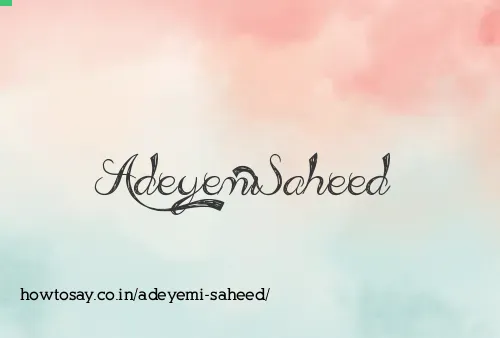 Adeyemi Saheed