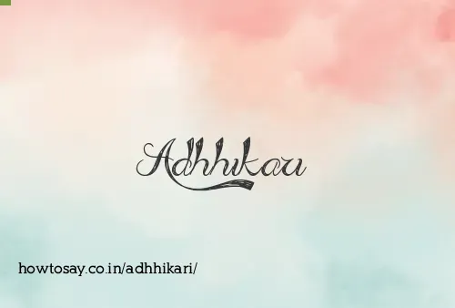 Adhhikari