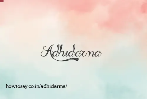 Adhidarma