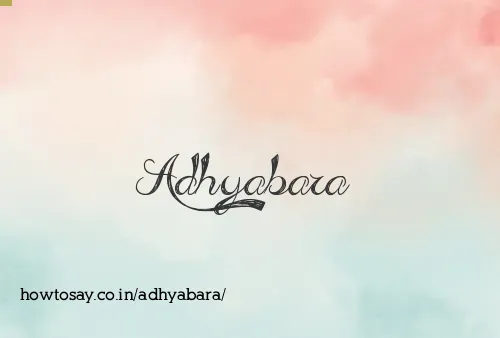 Adhyabara