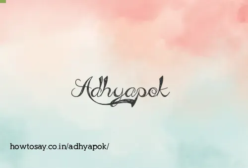 Adhyapok