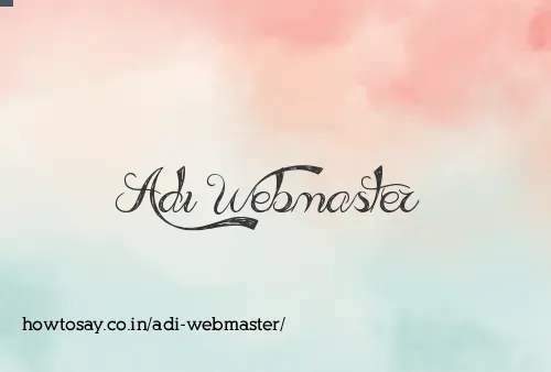 Adi Webmaster