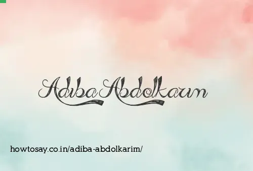 Adiba Abdolkarim