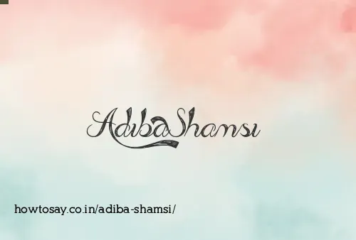 Adiba Shamsi
