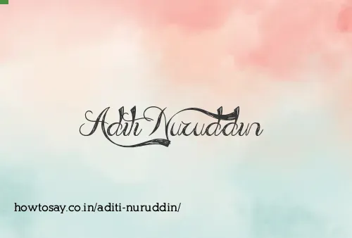 Aditi Nuruddin