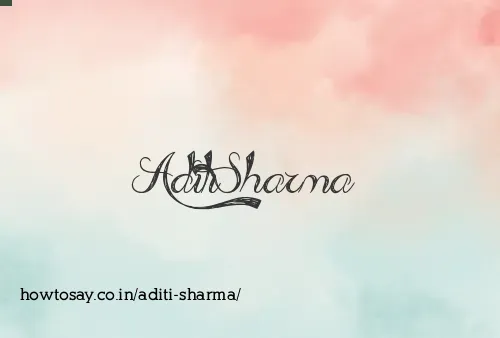 Aditi Sharma