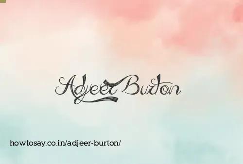 Adjeer Burton
