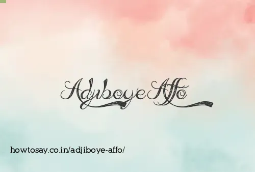 Adjiboye Affo