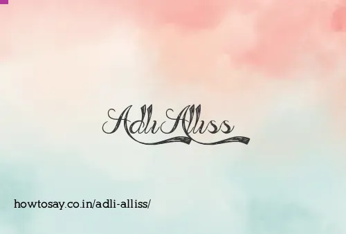 Adli Alliss