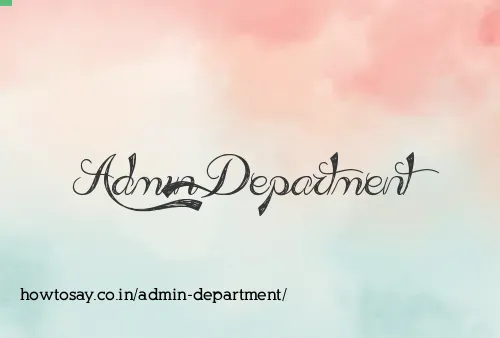 Admin Department