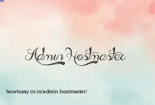 Admin Hostmaster