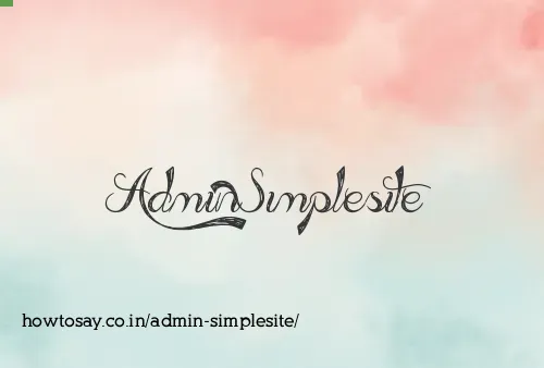 Admin Simplesite
