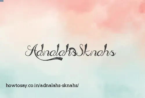Adnalahs Sknahs
