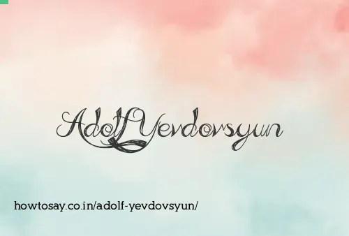 Adolf Yevdovsyun