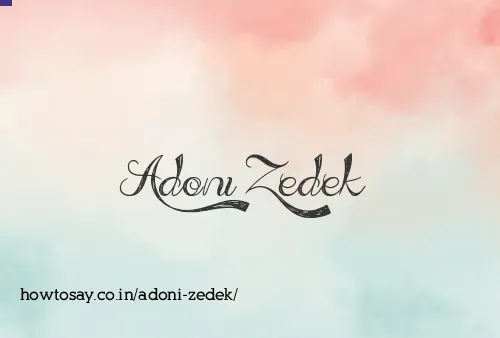 Adoni Zedek