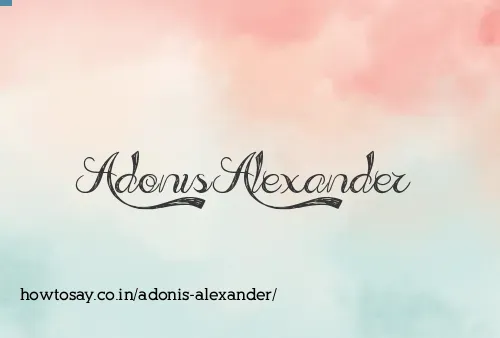Adonis Alexander