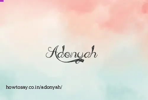 Adonyah