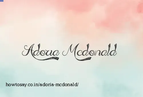 Adoria Mcdonald