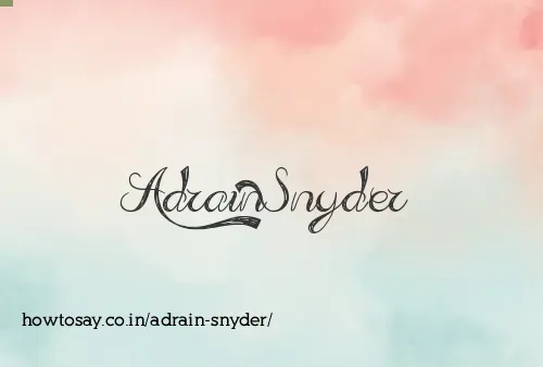 Adrain Snyder