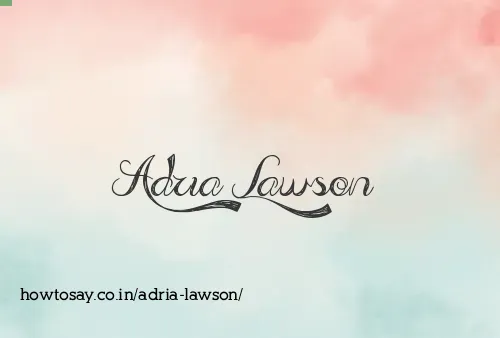 Adria Lawson