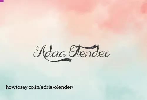 Adria Olender