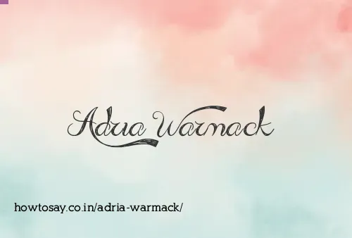 Adria Warmack