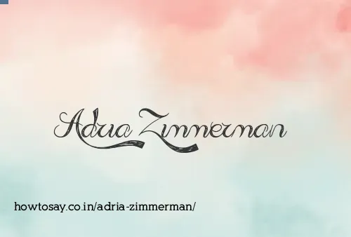 Adria Zimmerman
